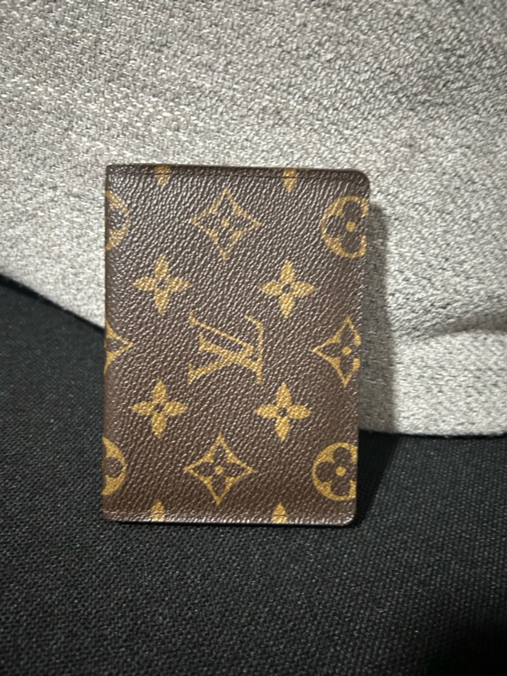 Louis Vuitton Monogram Canvas Card Sleeve in Brown & Gold